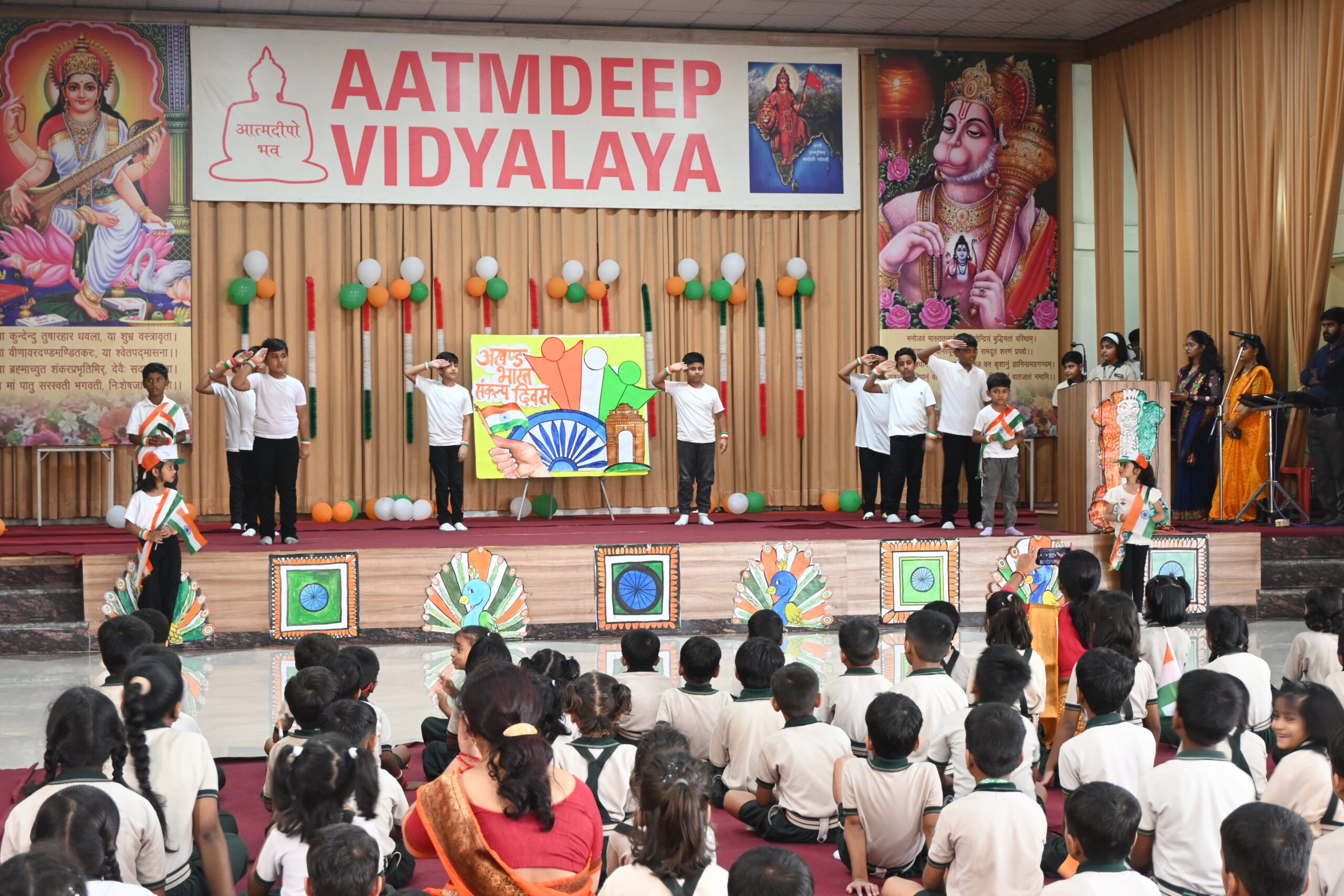 Akhand Bharat Sankalp Diwas and Independence Day at Our School